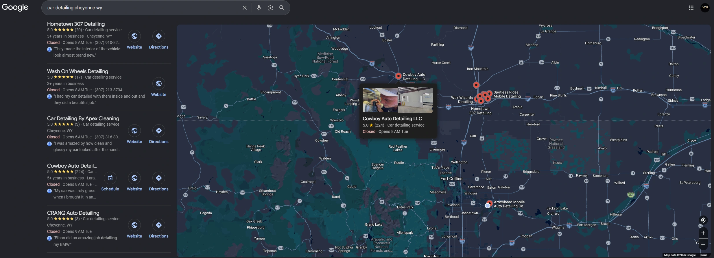 Wash On Wheels Detailing · Google results for “car detailing cheyenne wy”